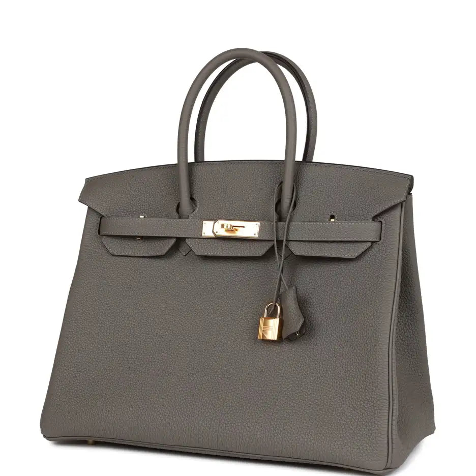 Dressy Structured Carryall 35 Gris Meyer Togo Bag - view 9