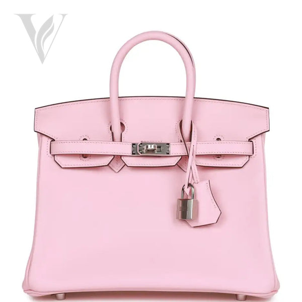 Hermès Birkin 25 Rose Sakura Swift Bag - Palladium Hardware