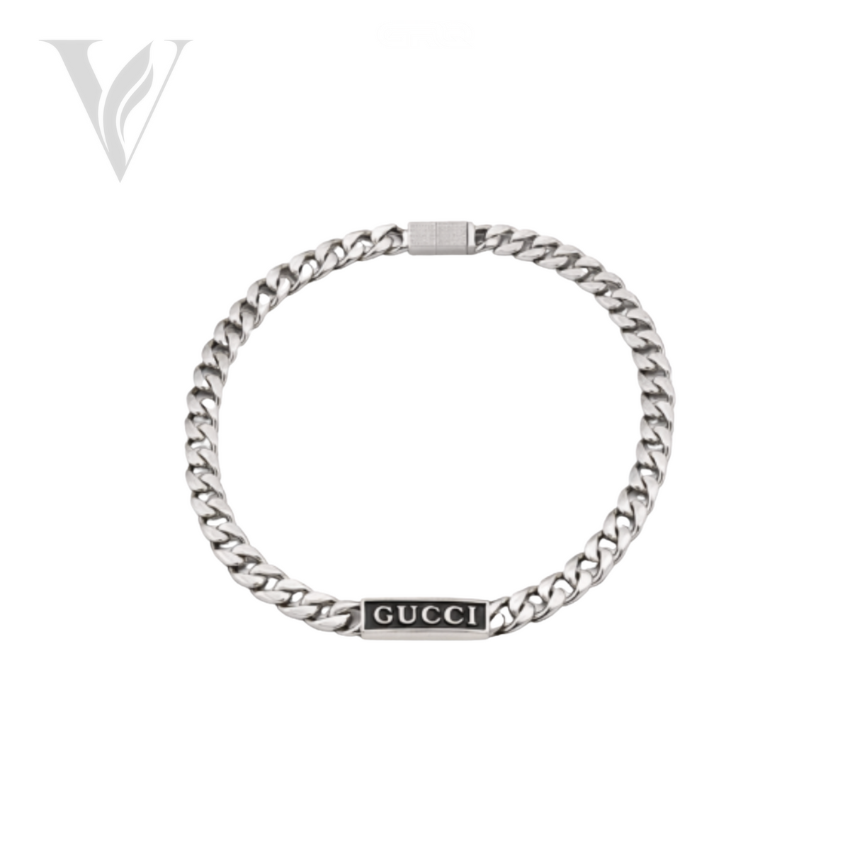 Gucci Everyday-Luxe Logo Plate Chain Bracelet - Silver