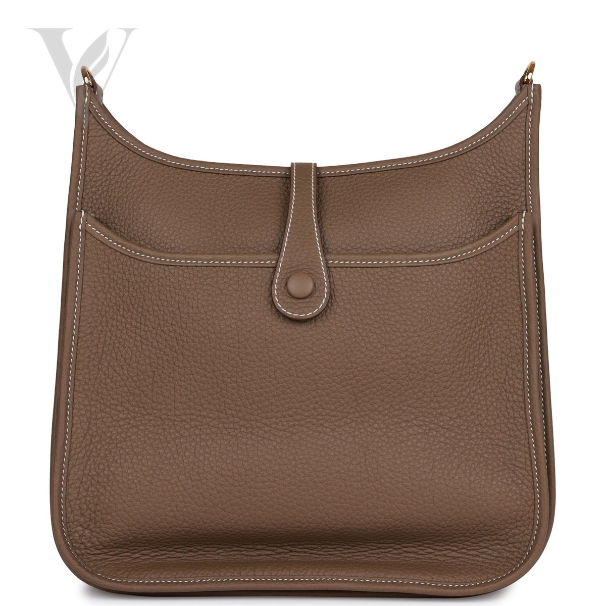 Hermès Evelyne Iii PM Etoupe Bag - Gold Hardware, Clemence – View 2