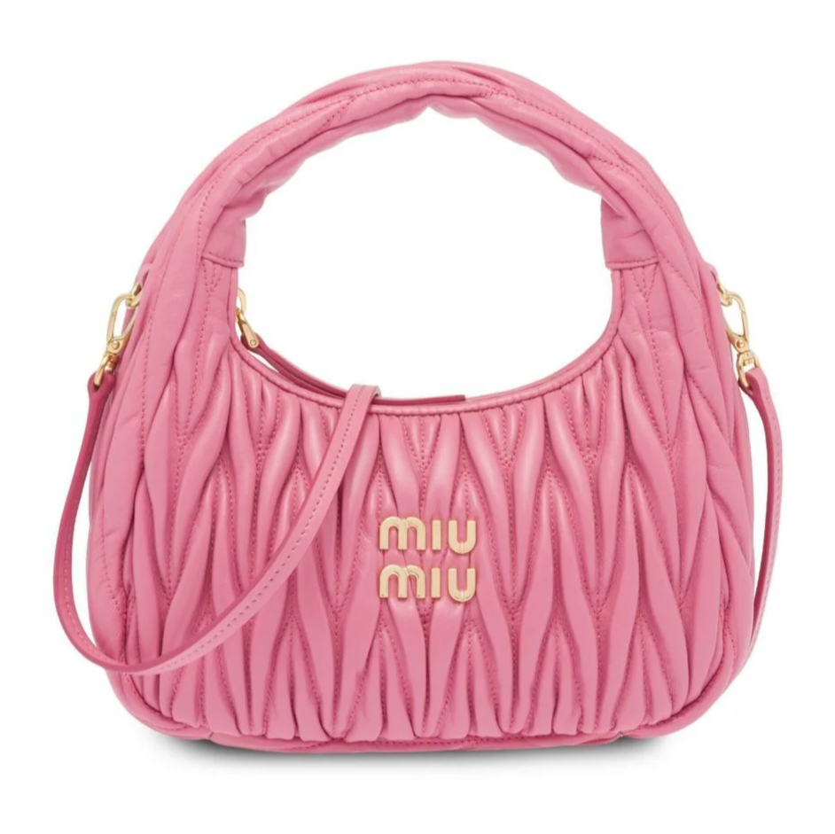 Elegant Miu Miu Wander Shoulder Matelassé N Pa Leather Bag