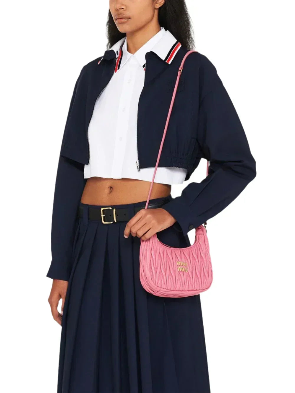 Elegant Miu Miu Wander Shoulder Matelassé N Pa Leather Bag - view 5