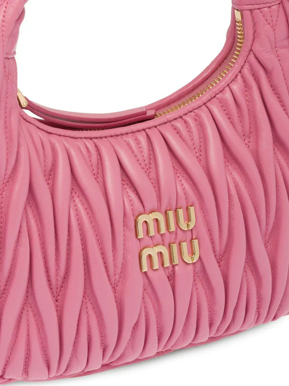 Elegant Miu Miu Wander Shoulder Matelassé N Pa Leather Bag - view 3