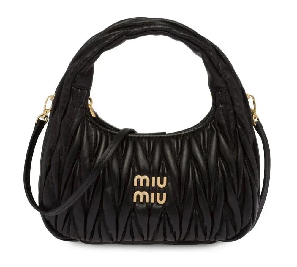 Refined Miu Miu Wander Shoulder Matelassé N Pa Leather Bag