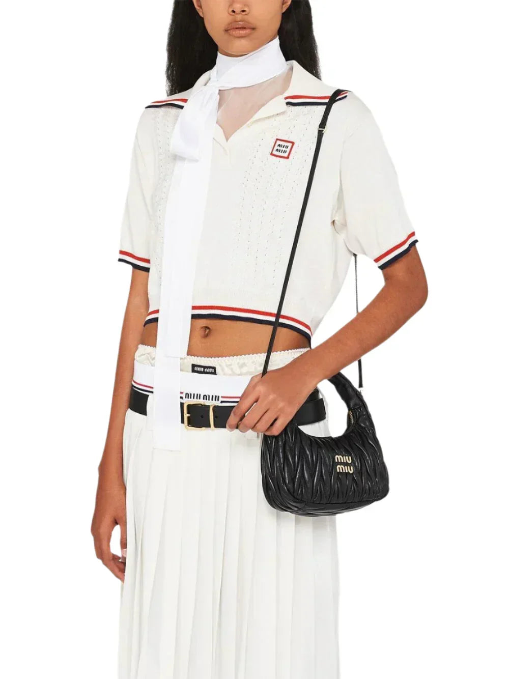 Refined Miu Miu Wander Shoulder Matelassé N Pa Leather Bag - view 5