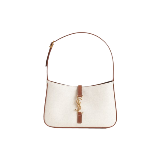 Detailed Le 5 À 7 Canvas Leather Hobo Bag