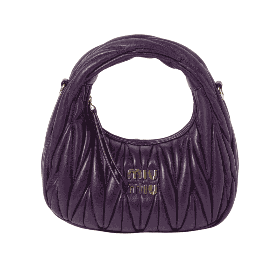 Elevated Miu Miu Wander Matelassé N Pa Leather Hobo Mini Bag