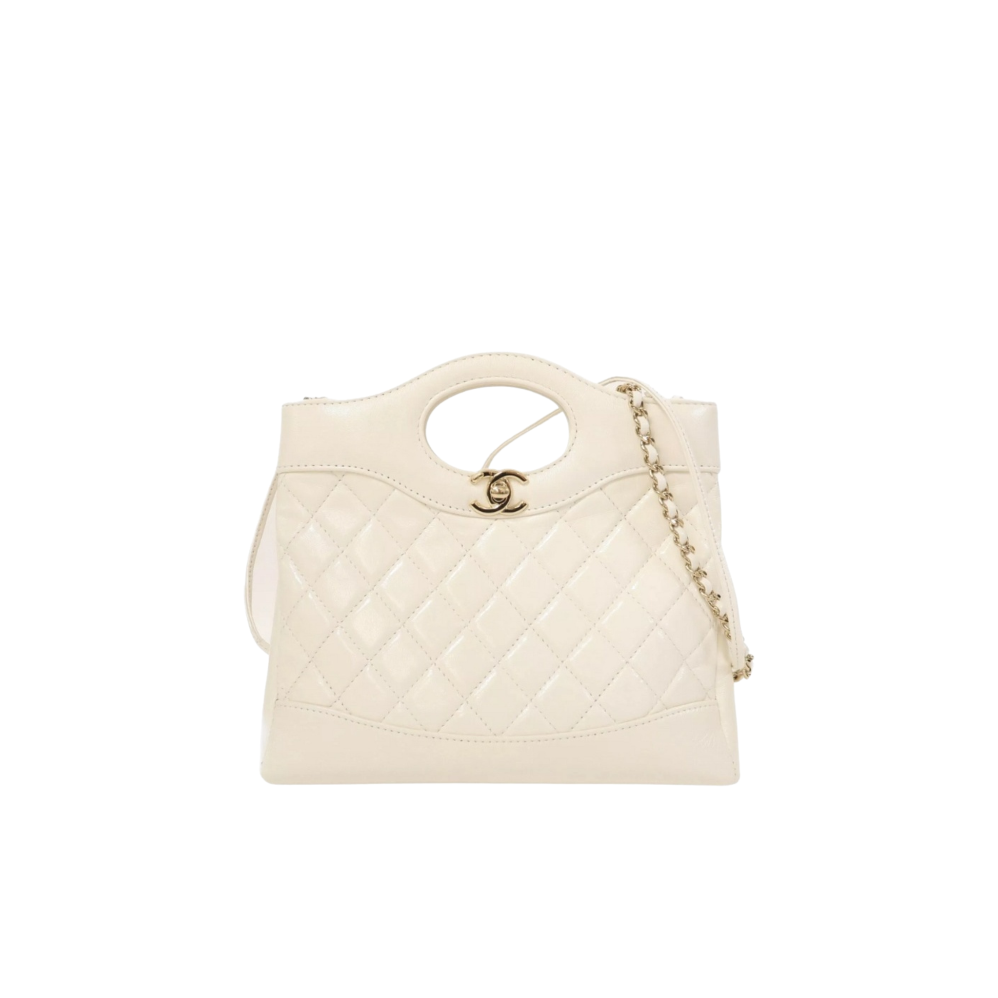 Sharp 31 White Lambskin Bag