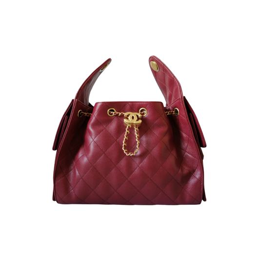 Everyday-Luxe 25k Small Hobo Red Grained Bag