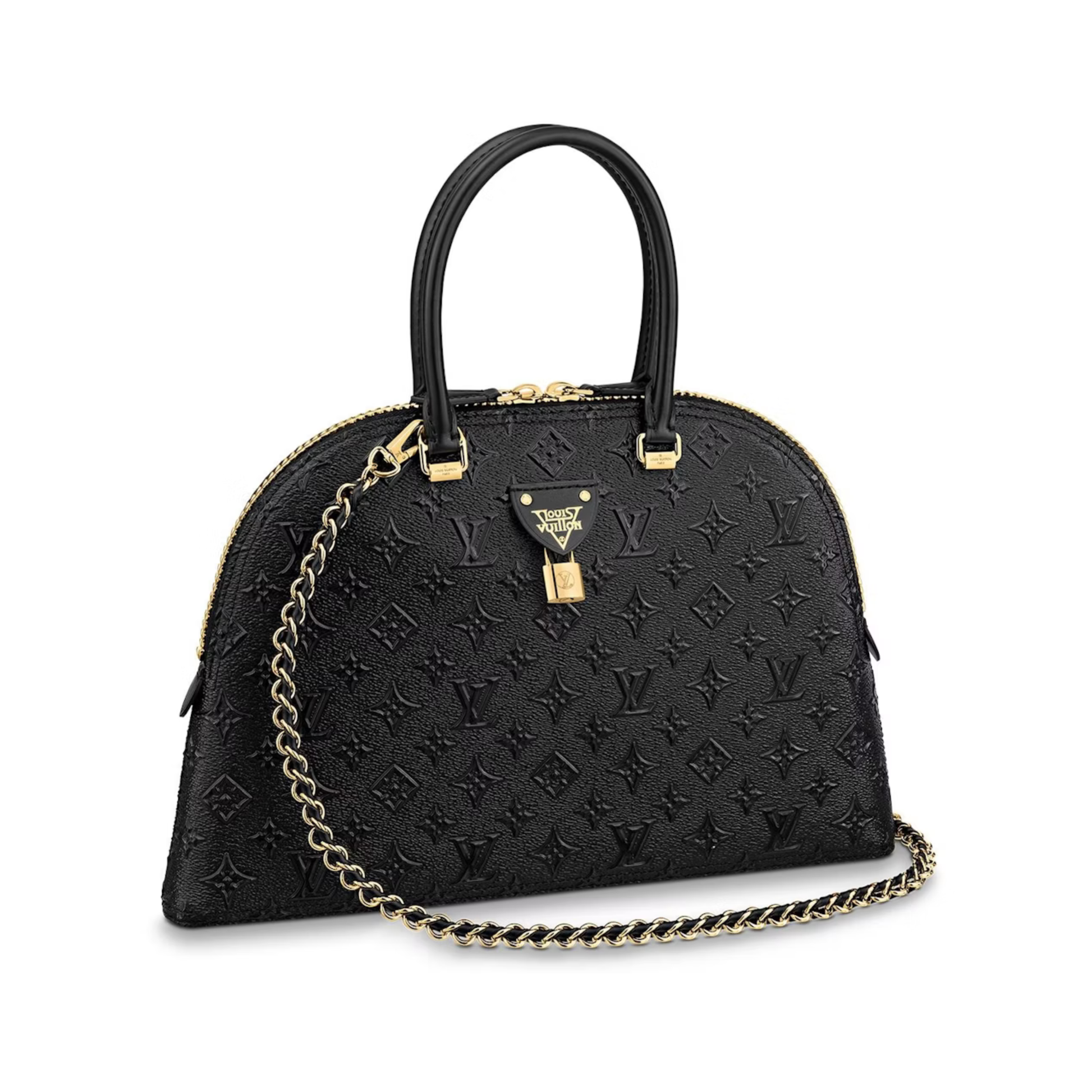 Minimal-Luxe Monogram Empriente Leather Bag