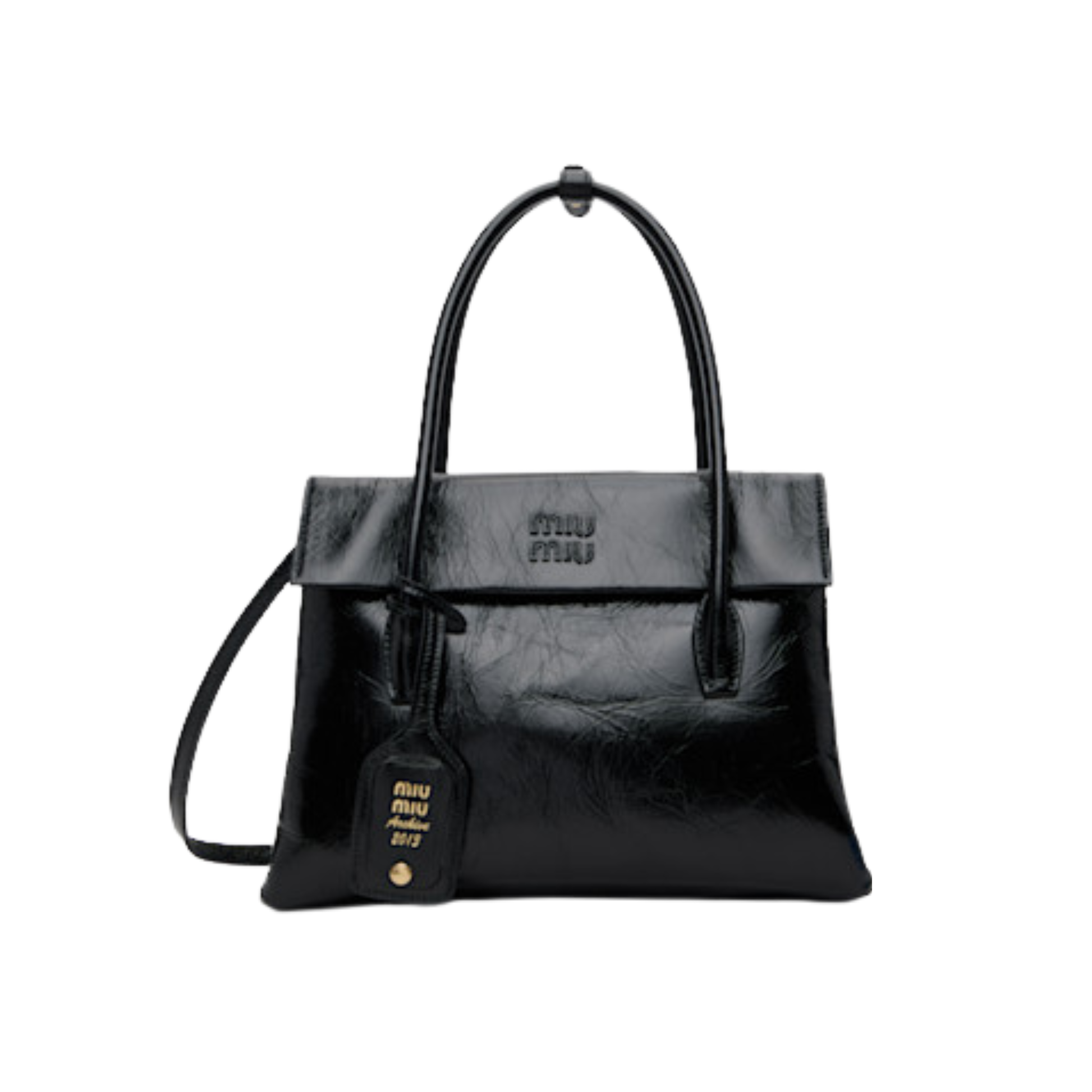 Elegant Miu Miu Solitaire Shiny Leather Bag