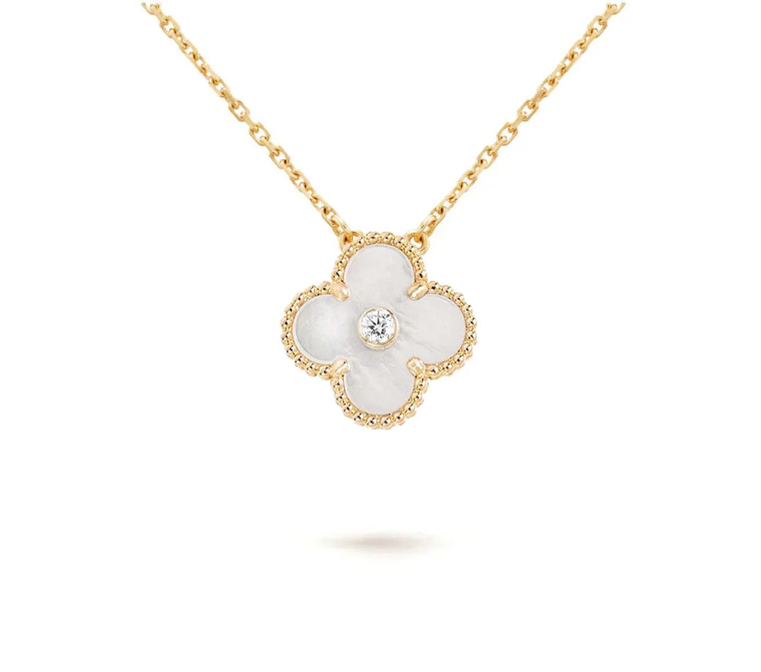 Christmas Limited Edition Clover Necklace – 2012-White Mother-of-Pearl