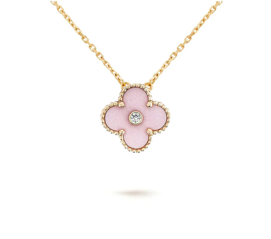 Christmas Limited Edition Clover Necklace – 2015-Pink Ceramic