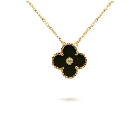 Christmas Limited Edition Clover Necklace – 2016-Black Onyx