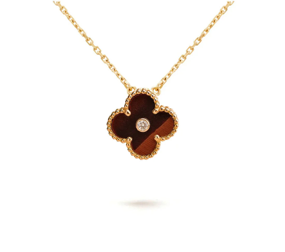 Christmas Limited Edition Clover Necklace – 2017-Tiger’s Eye