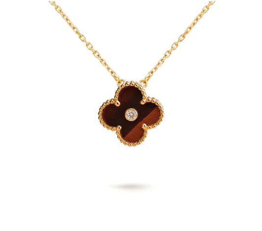 Christmas Limited Edition Clover Necklace – 2017-Tiger’s Eye