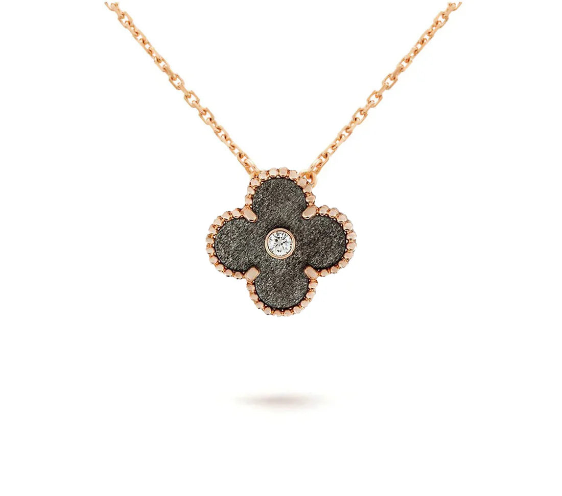 Christmas Limited Edition Clover Necklace – 2023-Obsidian