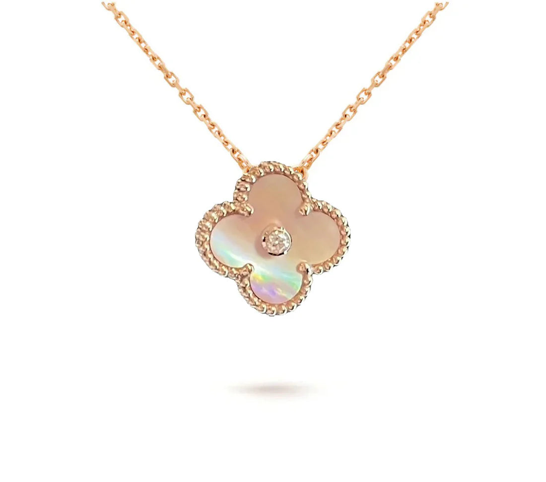 Christmas Limited Edition Clover Necklace – 2025-Pink Mother-of-Pearl