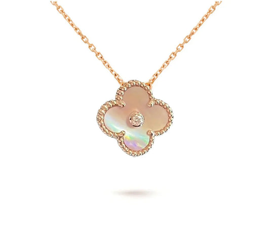 Christmas Limited Edition Clover Necklace – 2025-Pink Mother-of-Pearl
