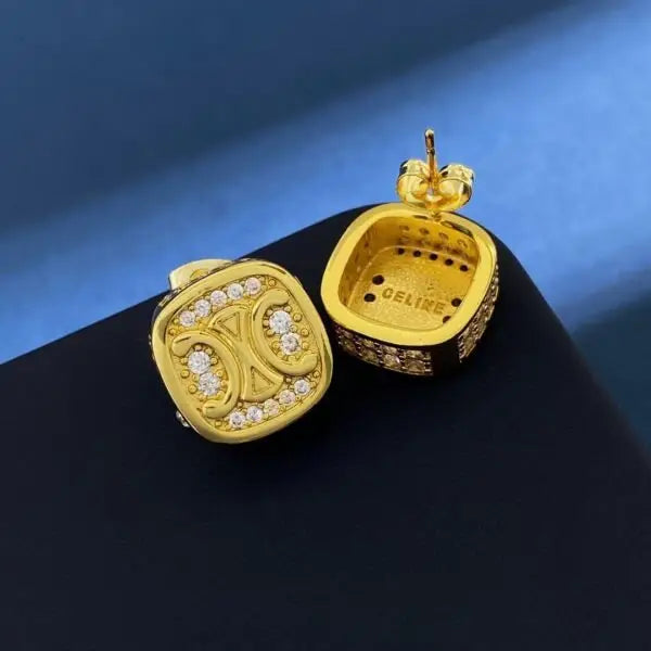 Clean-Finish Triomphe Frosted Hoops Enamel Brass Gold Finish - view 7