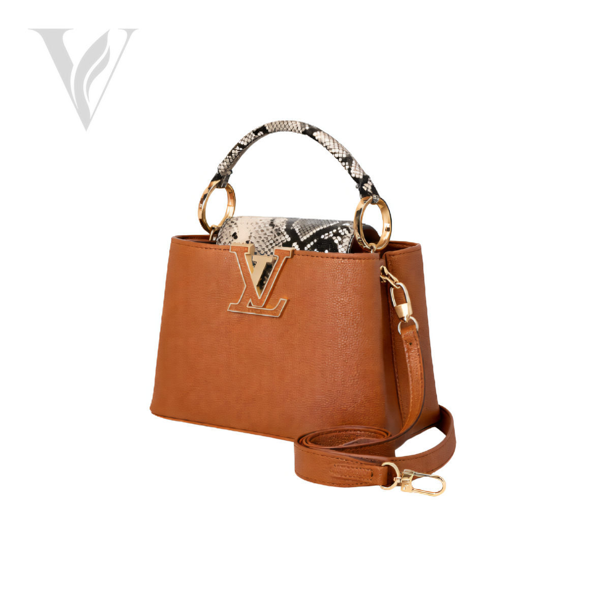 Louis Vuitton Capucines Mini Bag - Brown, Python – View 2