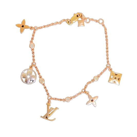Premium-Look Monogram Charm Bracelet