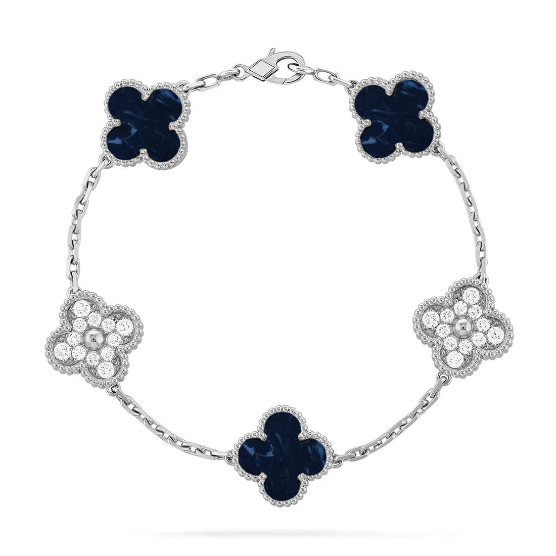 Clover Pietersite Bracelet 5-Motif Diamond-Style – Pietersite | Size 19