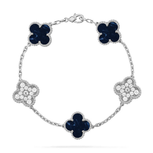 Clover Pietersite Bracelet 5-Motif Diamond-Style – Pietersite | Size 19