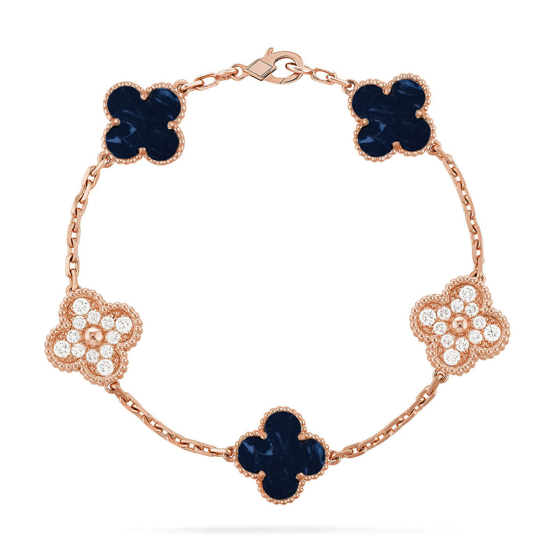 Clover Pietersite Bracelet 5-Motif Diamond-Style – Pietersite | Size 19