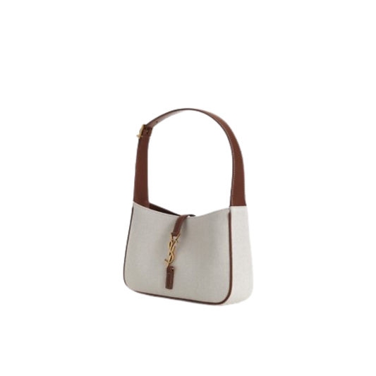 Detailed Le 5 À 7 Canvas Leather Hobo Bag - view 2
