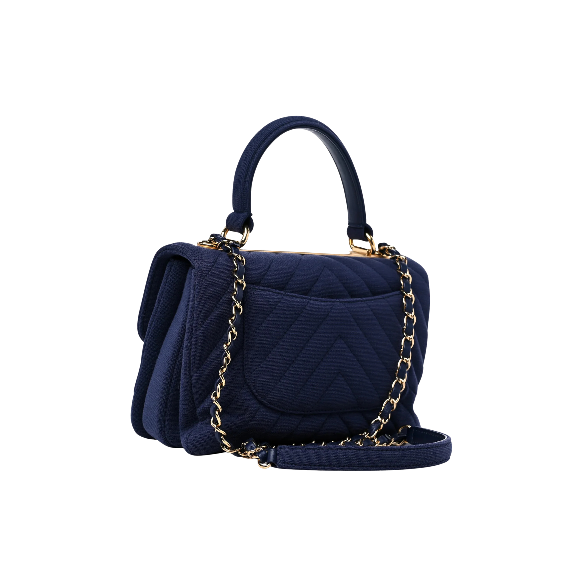 Sophisticated Cc Dual Handle Fl Navy Blue Bag - view 2