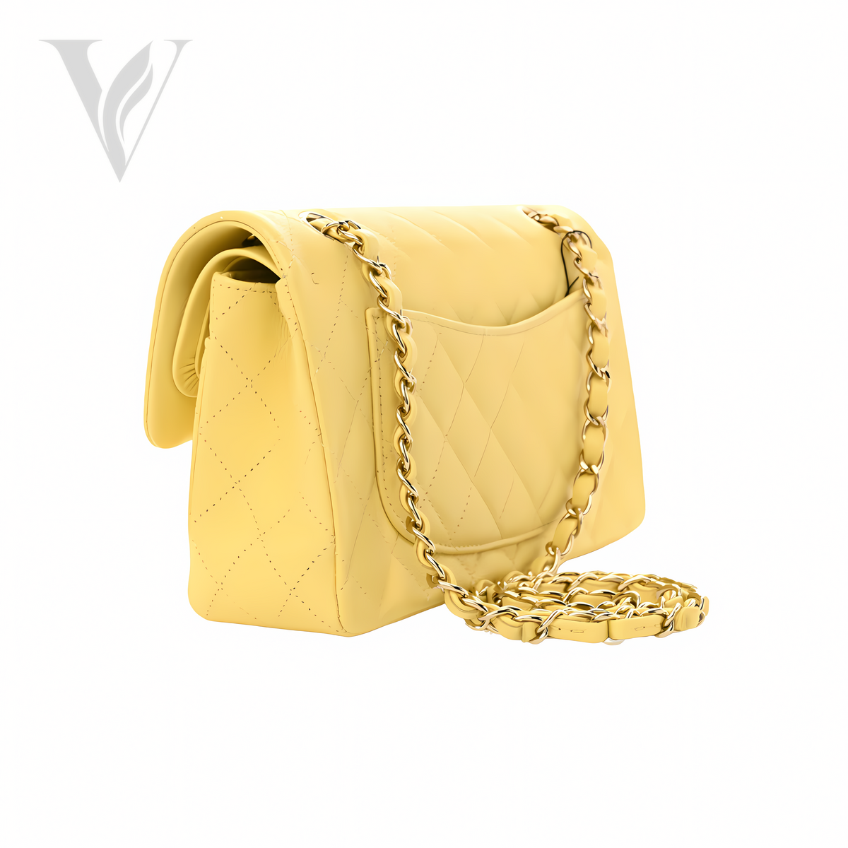 Chanel Classic Double Flap 20S Yellow Bag – View 2