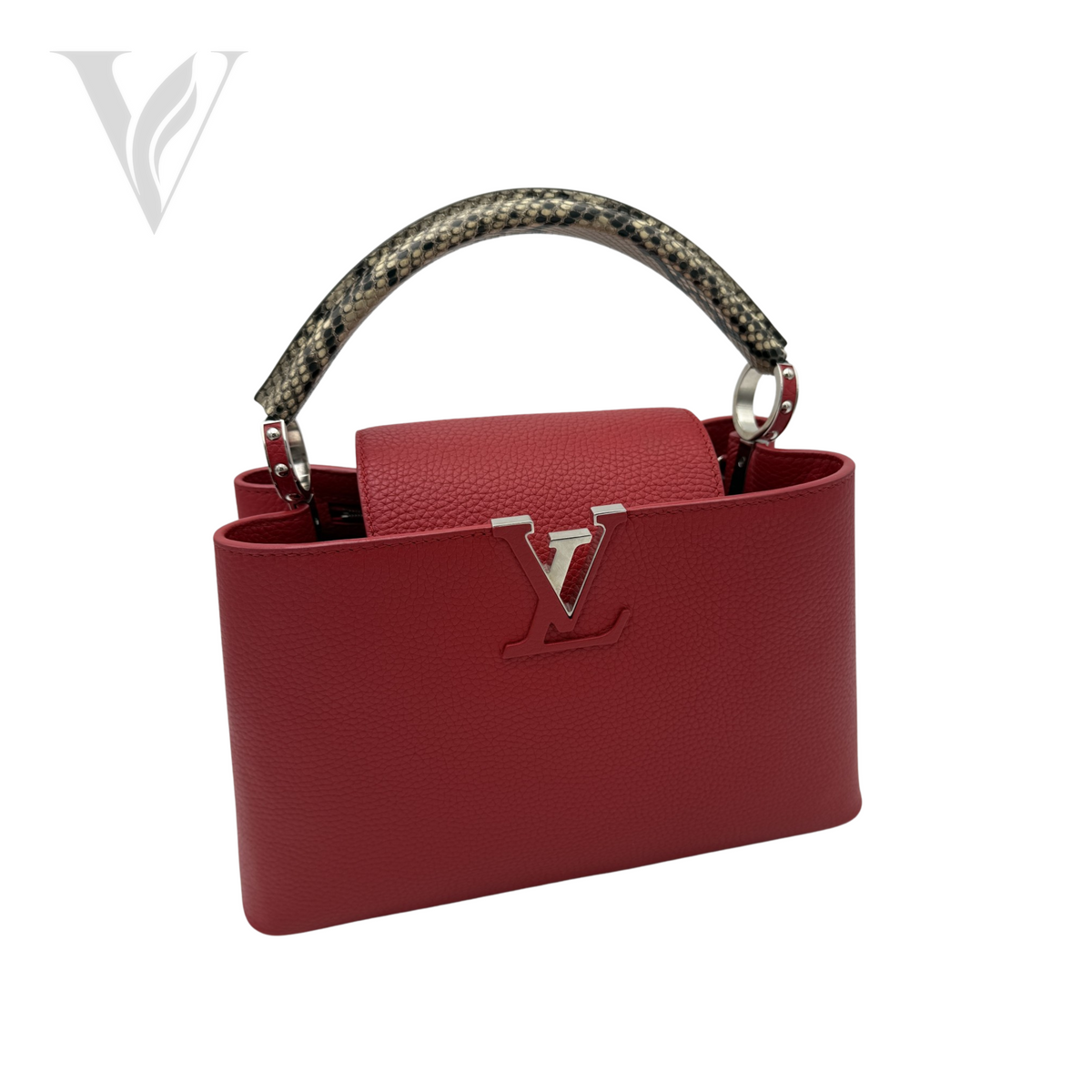Louis Vuitton Capucines Handbag - Red Taurillon Leather