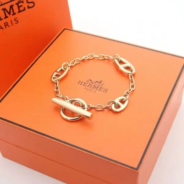 Clean-Finish Chaine Ancre Farandole Bracelet Gold Plain - view 4