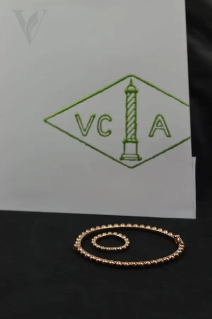 Van Cleef & Arpels Perlee Beads Bracelet and Ring Set - Silver – View 6