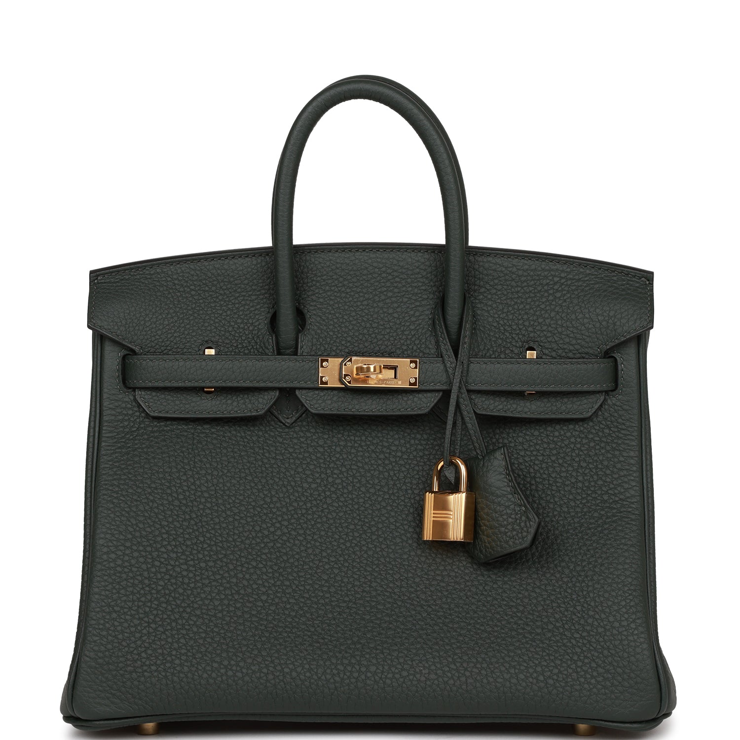 Everyday-Luxe Structured Carryall 25 Vert Fonce Togo Bag