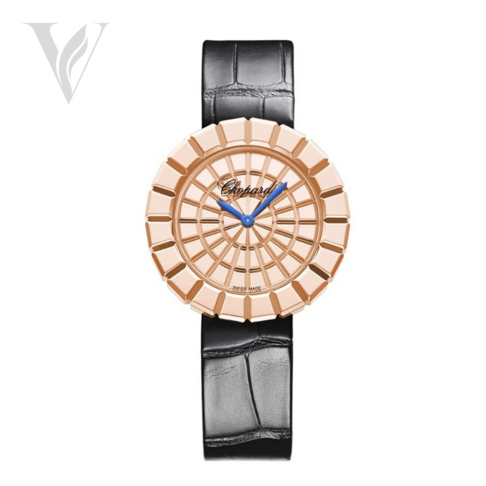 Chopard Ladies Watch - Mosaic Dial & Textured Leather Strap