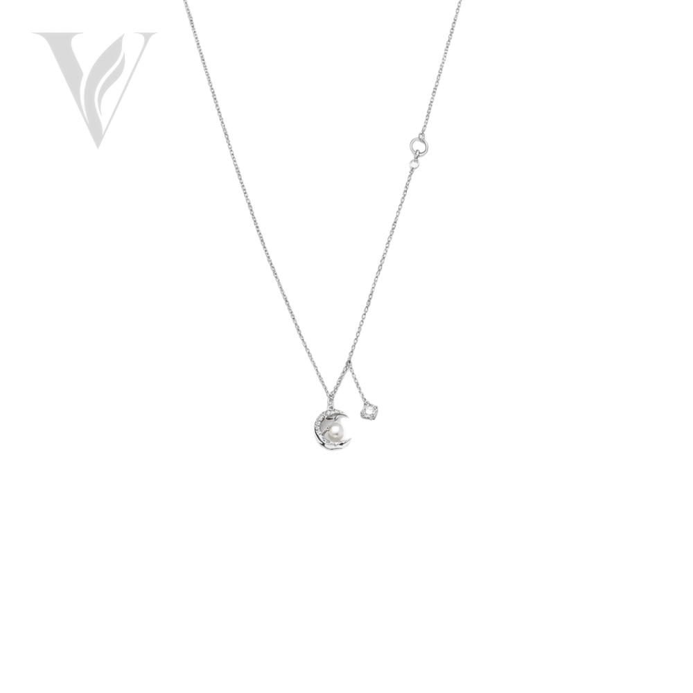 Chanel Comète Geode Pendant Necklace - White, Diamond Detail – View 2