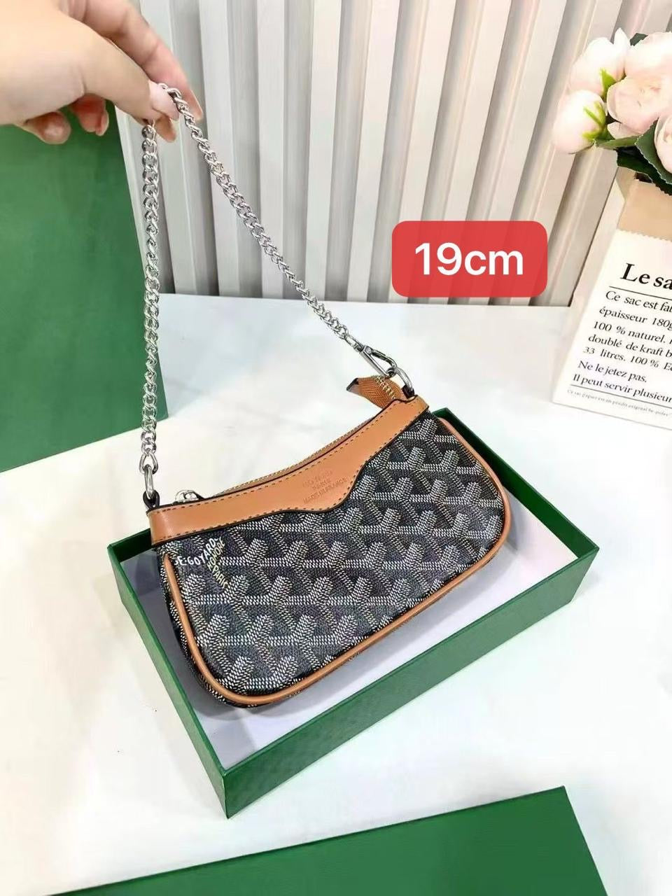 Refined Hirondelle Pm Grey Camel Bag - view 4