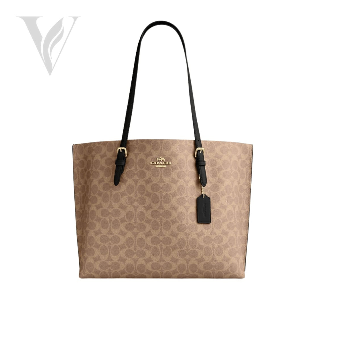 Coach Mollie Tote Bag Signature Coated