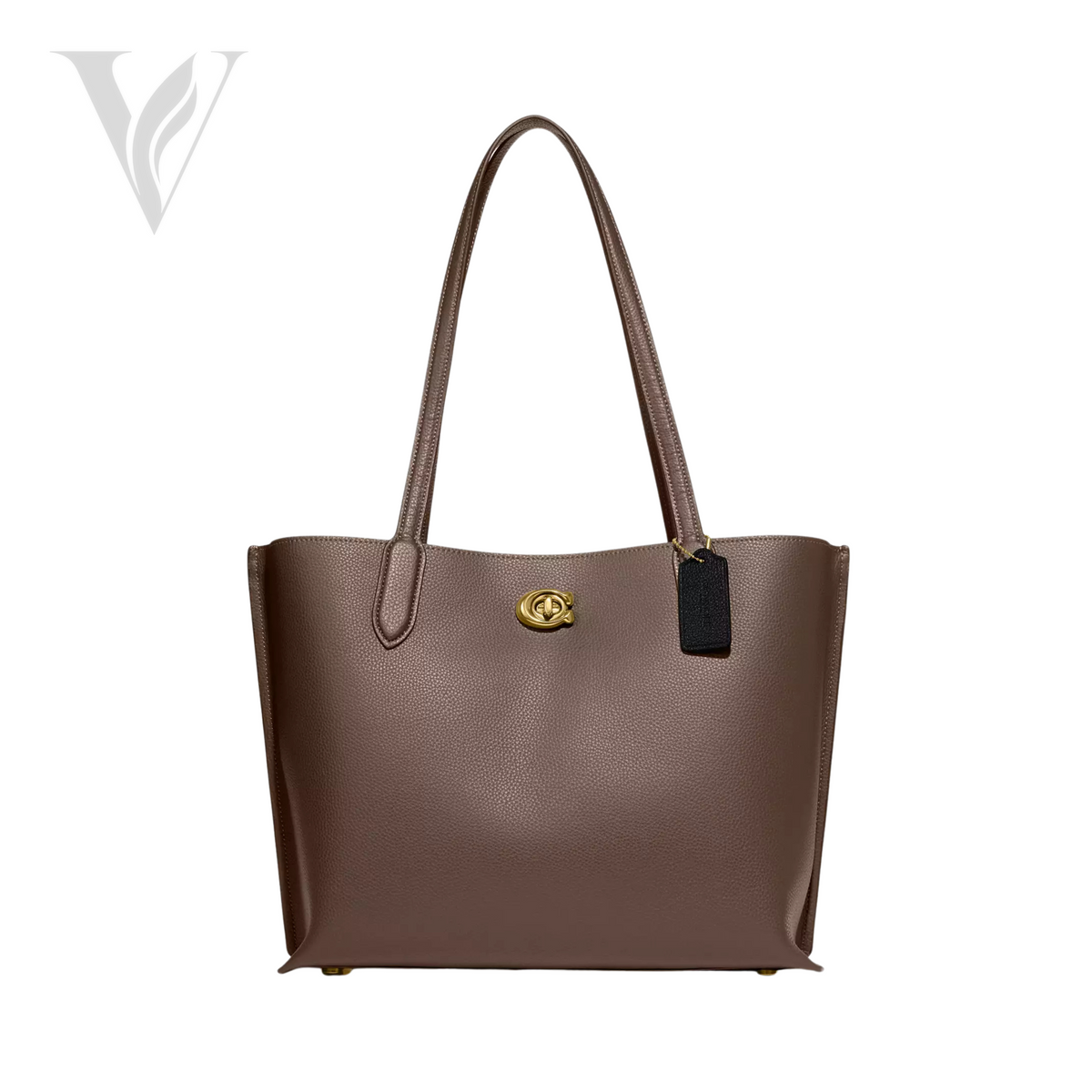 Coach Willow Tote Dark Stone - Brown