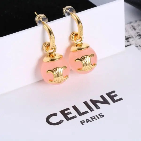 Premium-Look Triomphe Pearl Drop Earrings Gold Glass Beads - view 7