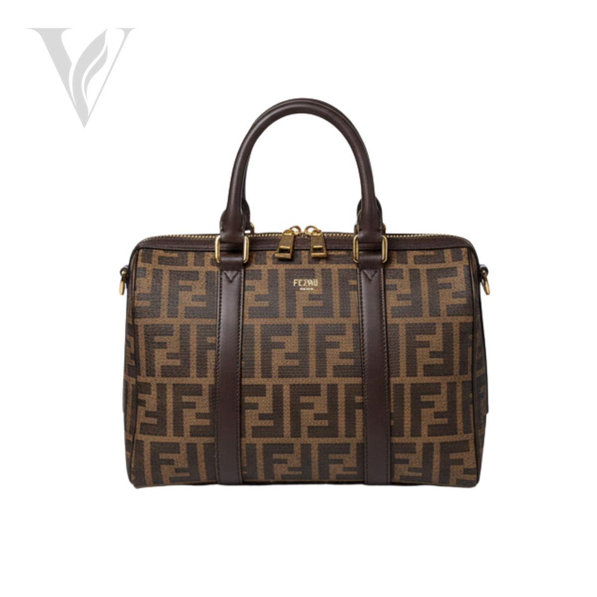 Fendi Boston 365 Medium Bag - Brown