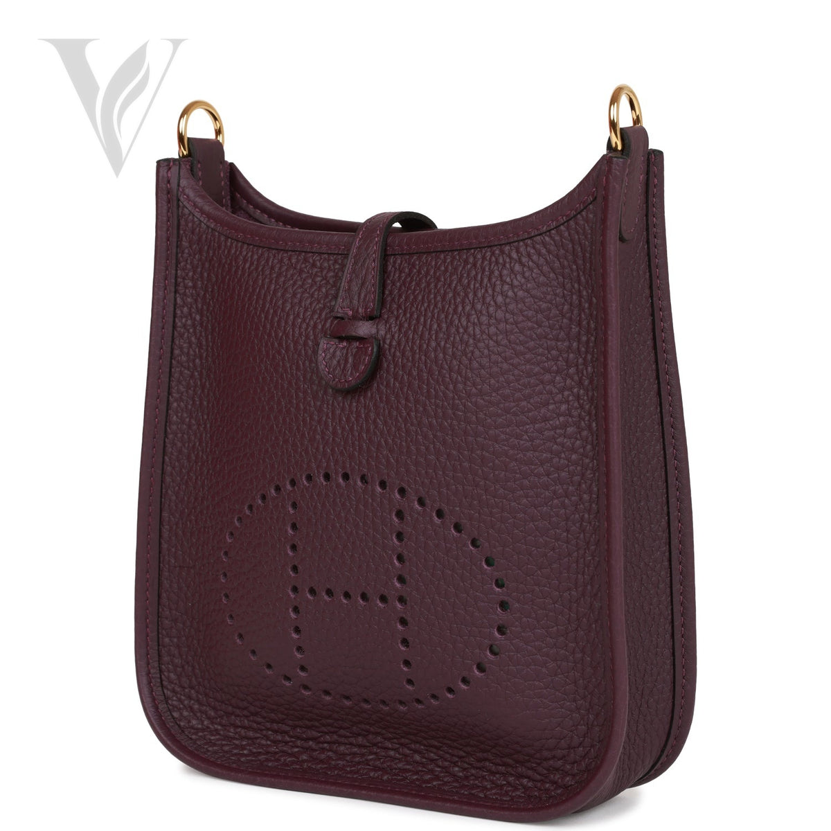 Hermès Evelyne Tpm Cassis Bag - Gold Hardware, Clemence – View 2