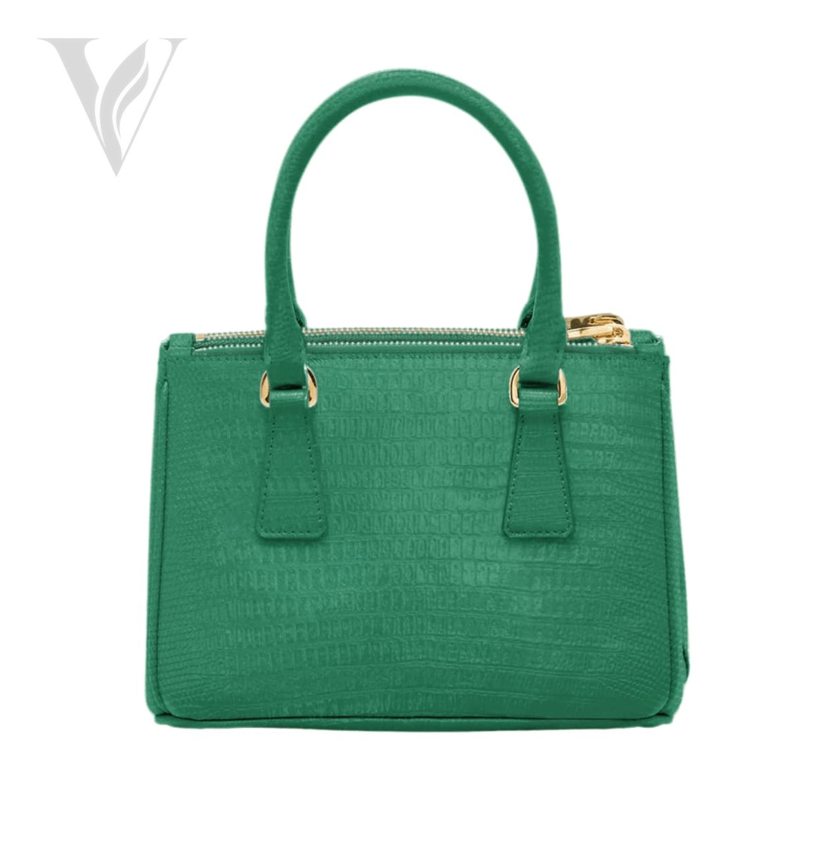 Prada Saffiano Leather Top-Handle Bag - Green – View 2