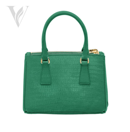 Prada Saffiano Leather Top-Handle Bag - Green – View 2