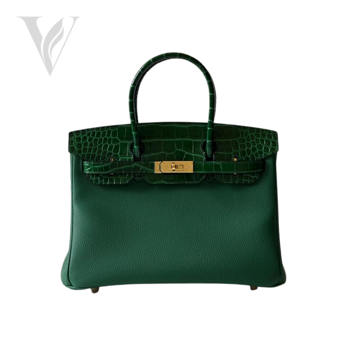 Hermès Birkin 25 Crocodile Emerald Bag - Green