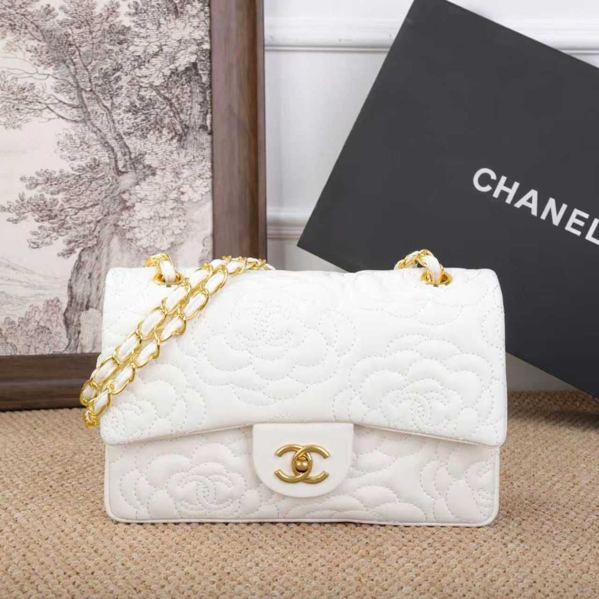 Chanel Camellia Flap Bag - White – View 2