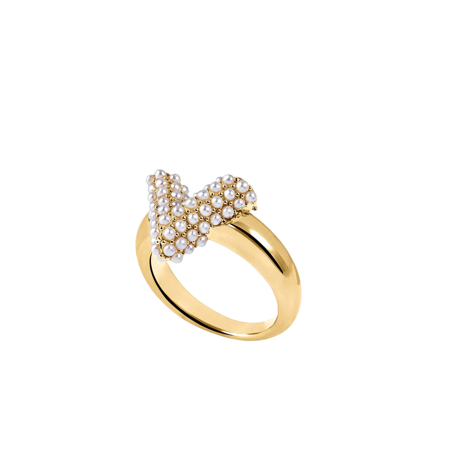 Dressy Pearl Bow Ring