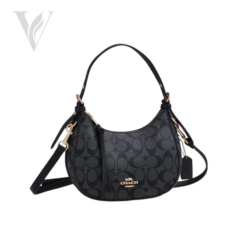Coach Kleo Hobo Signature Canvas Cocoa Almond